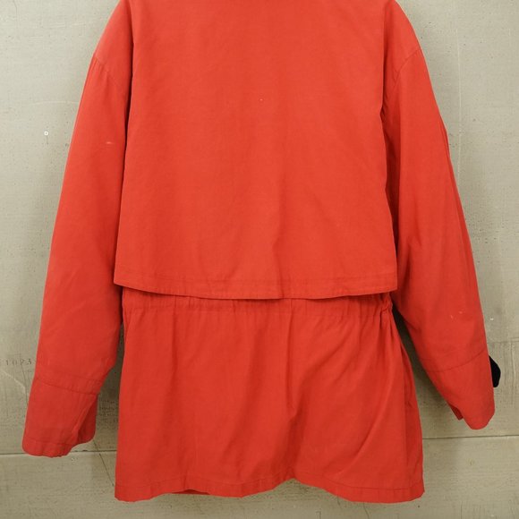 Ladies London Fog Midweight Red & Black Velvet Trim Jacket Coat XL - Picture 7 of 7